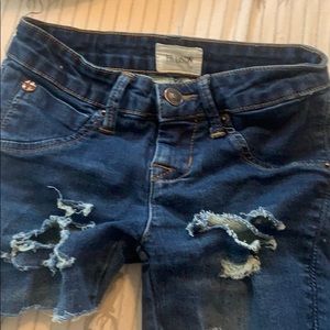 girls jean shorts